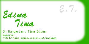 edina tima business card